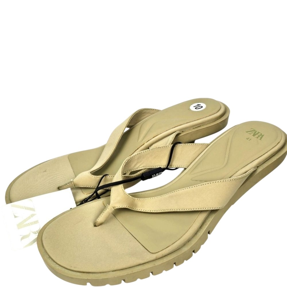 Zara‎ Tan Heeled Sandals Women's Size 10 NWT